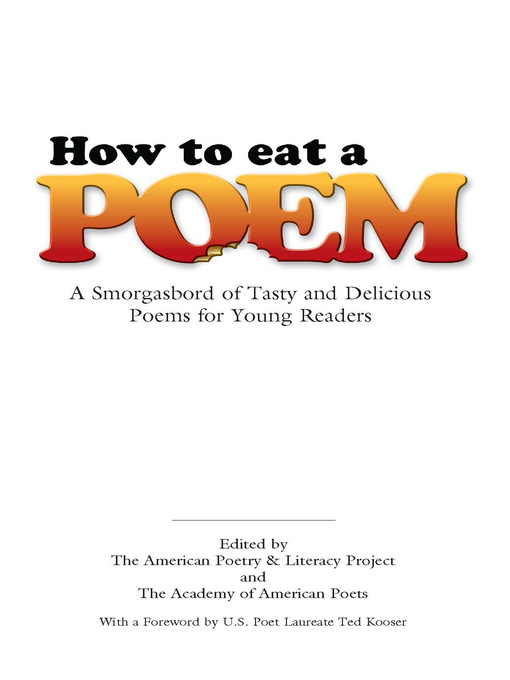Title details for How to Eat a Poem by American Poetry & Literacy Project - Available
